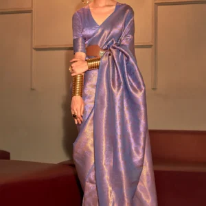 Lilac Purple Kanjivaram saree